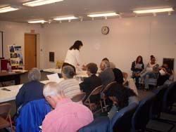 Beckie Weinheimer in Presqueisle, Maine for an author talk on July 7, 2009
